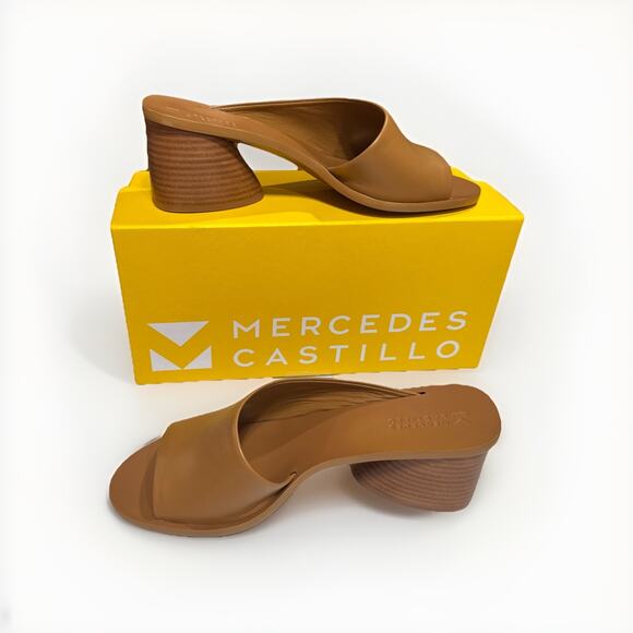 Mercedes Castillo Olga Women’s Sandals Size US 10 EU 40 Walnut Silk Nappa - Picture 3 of 10